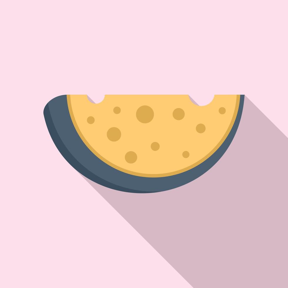 Cheese mozzarella icon, flat style vector