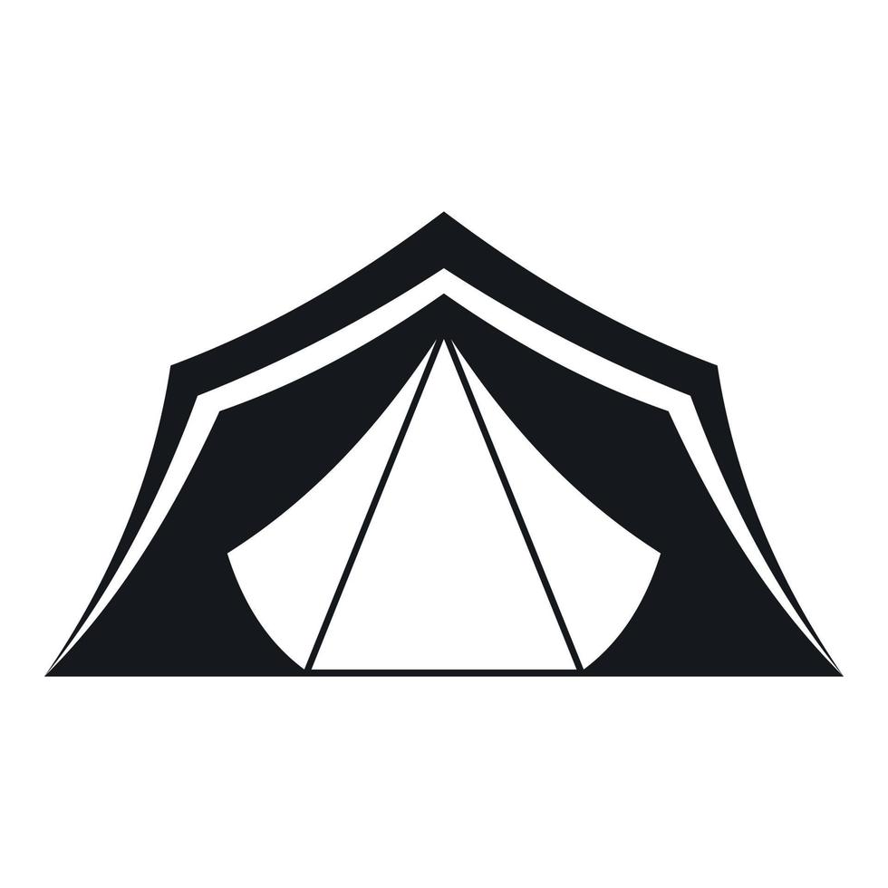 Tent icon, simple style vector