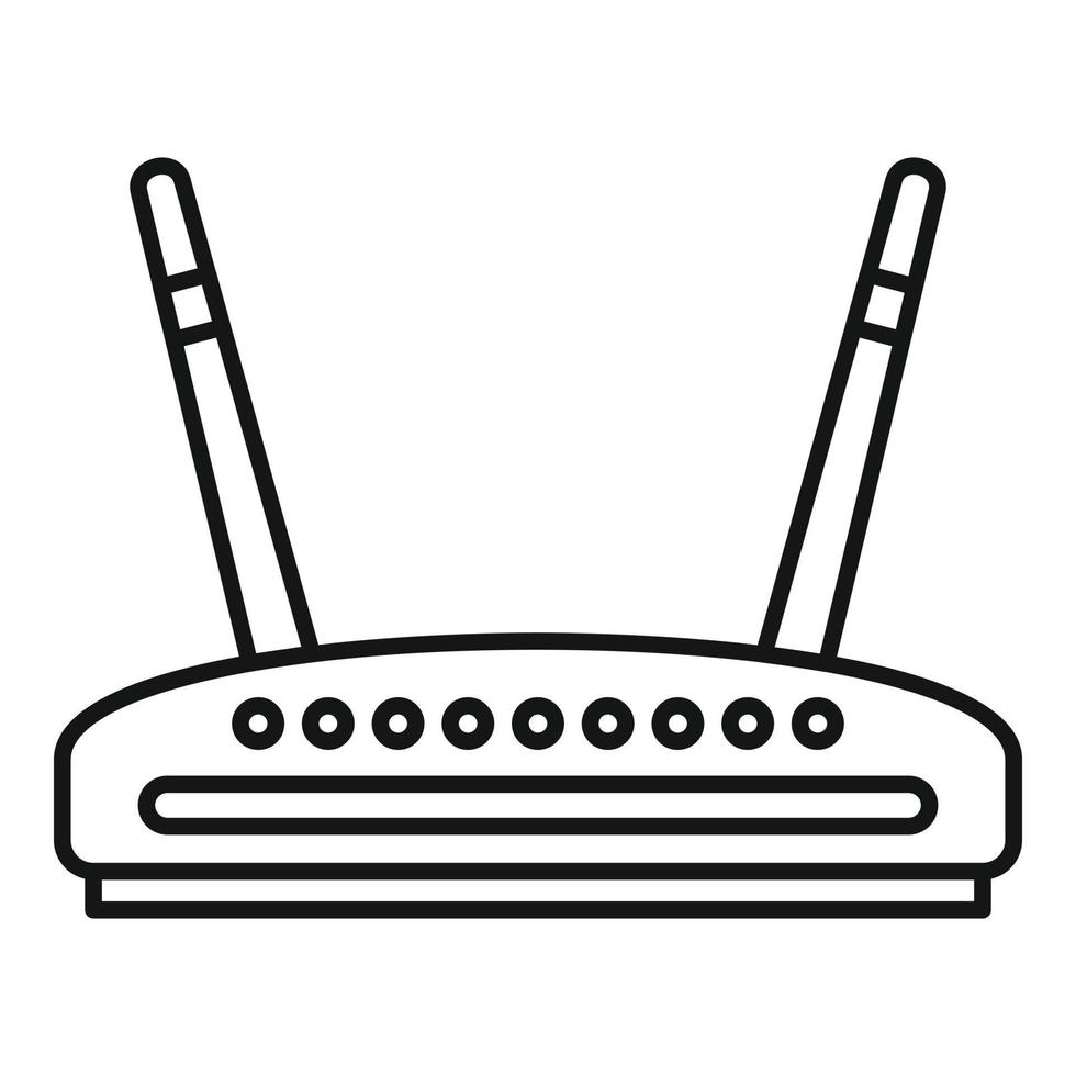 Computer router icon, outline style vector