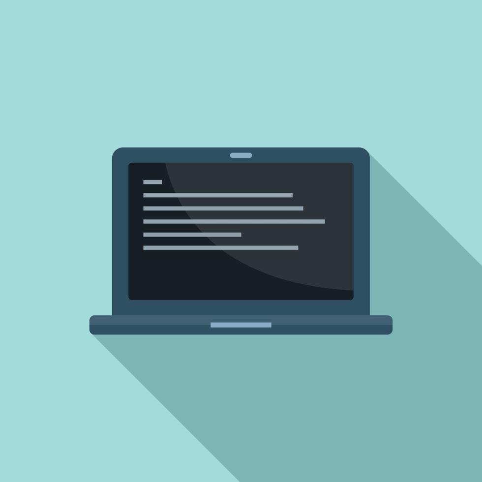 Laptop operating system icon, flat style vector