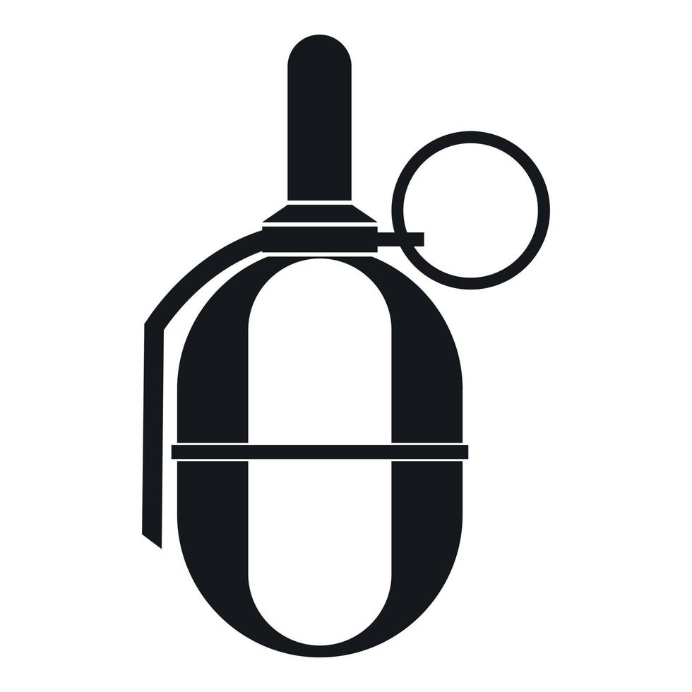 Hand paintball grenade icon, simple style vector