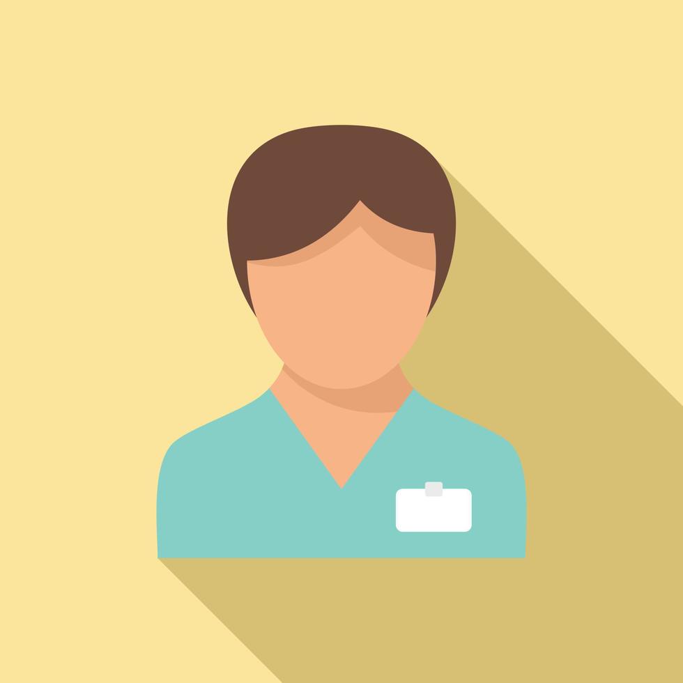 Nursing team icon, flat style vector