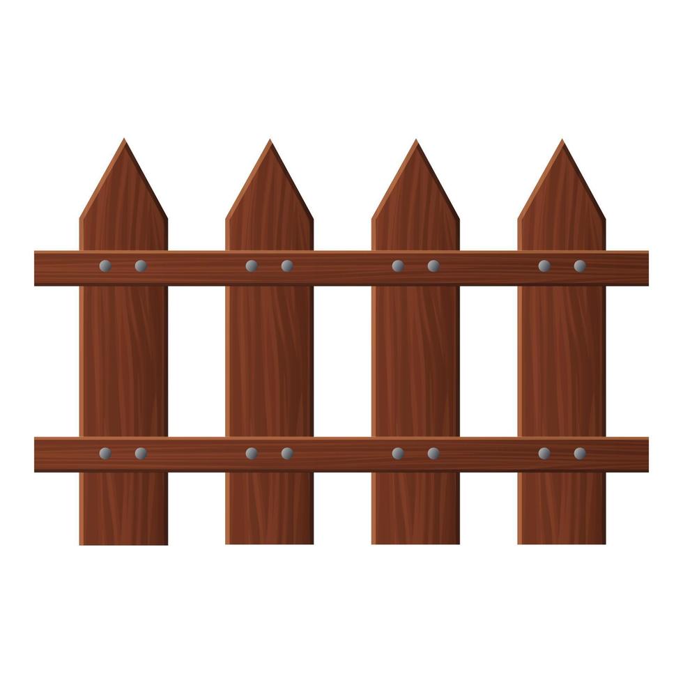 Garden fence icon, cartoon style vector