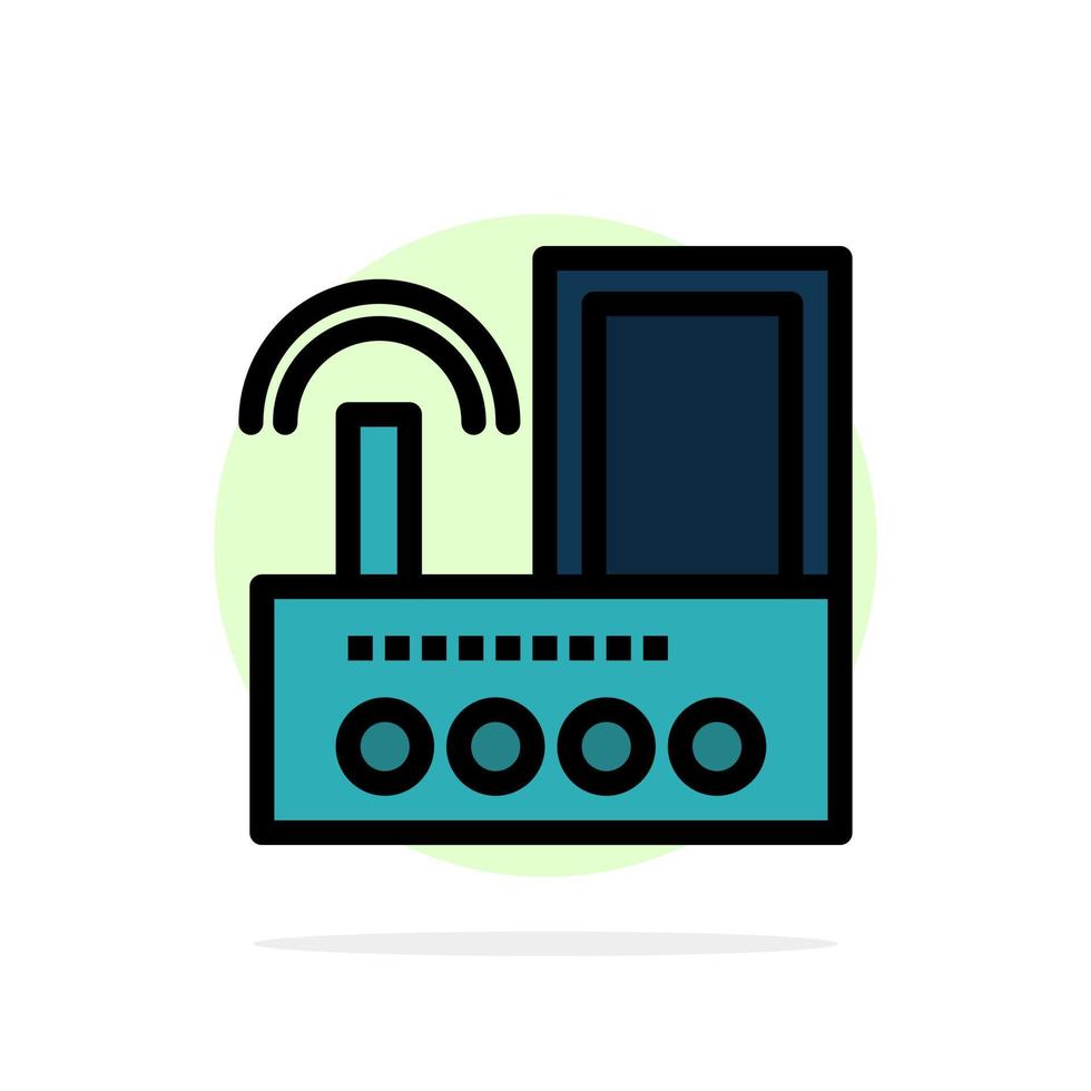 Router Device Signal Wifi Radio Abstract Circle Background Flat color Icon vector