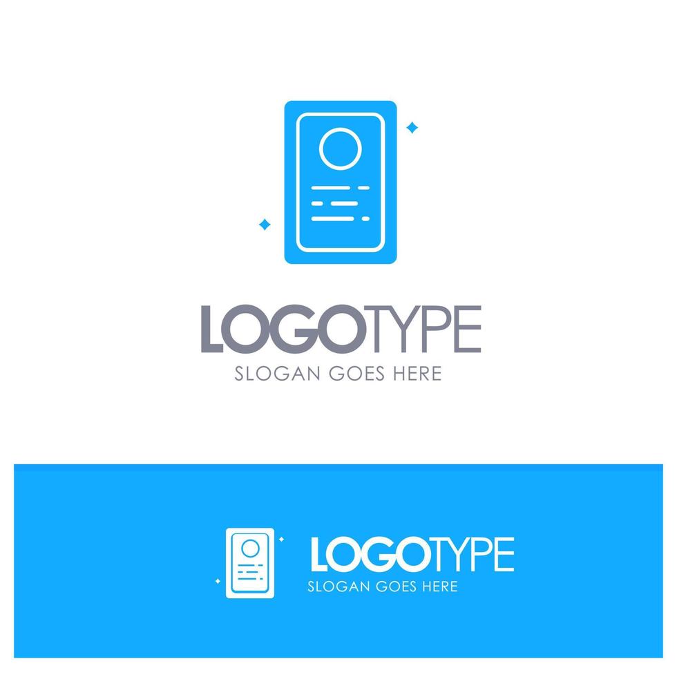 Assignment Job Application Test Blue Solid Logo with place for tagline