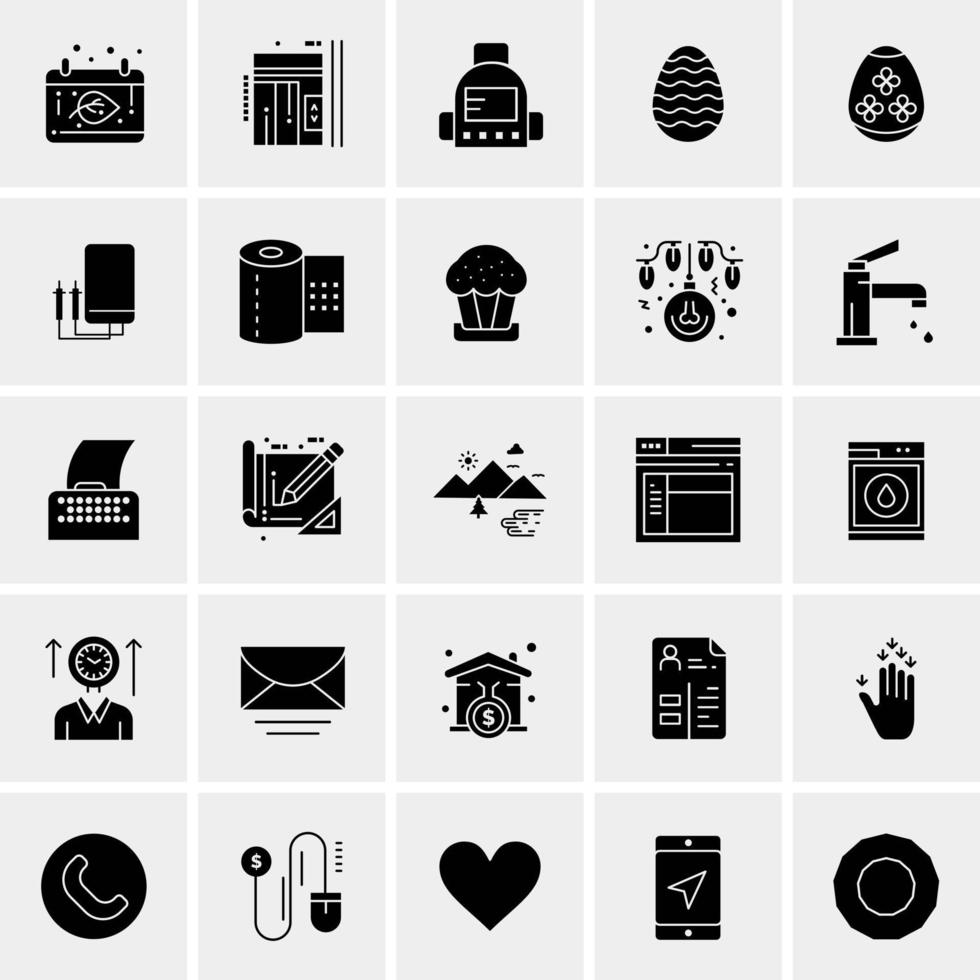 25 iconos de negocios universales vector ilustración de icono creativo para usar en proyectos relacionados con la web y dispositivos móviles