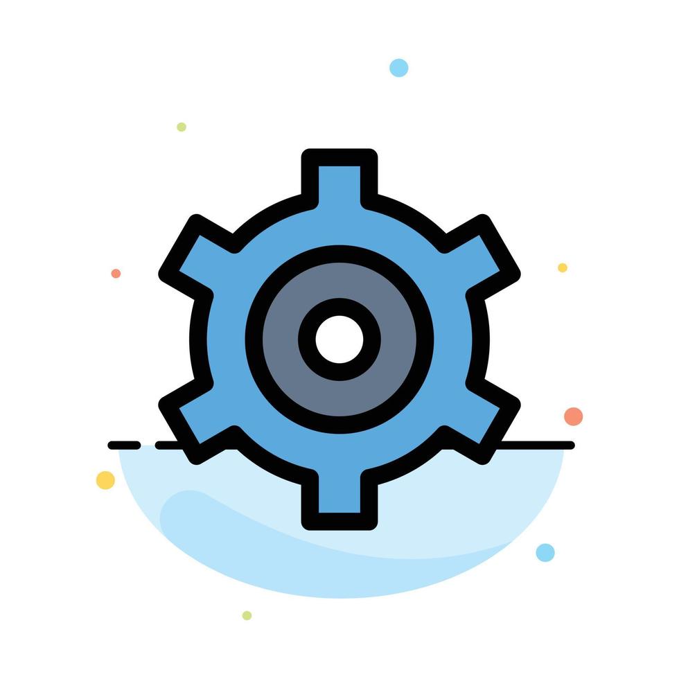 Gear Setting Cogs Abstract Flat Color Icon Template vector