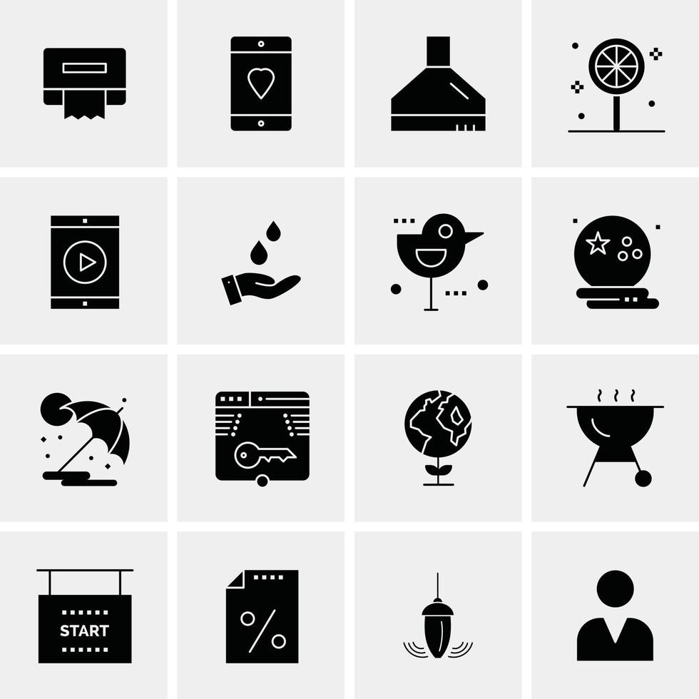 16 Business Universal Icons Vector Creative Icon Illustration to use in web and Mobile Related project