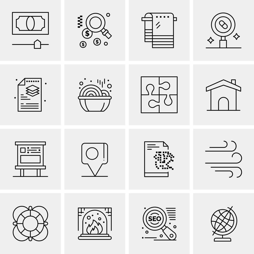 16 Business Universal Icons Vector Creative Icon Illustration to use in web and Mobile Related project