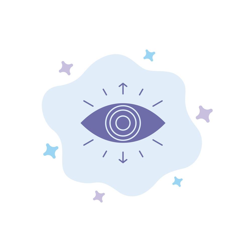 Eye Symbol Secret Society Member  Blue Icon on Abstract Cloud Background vector