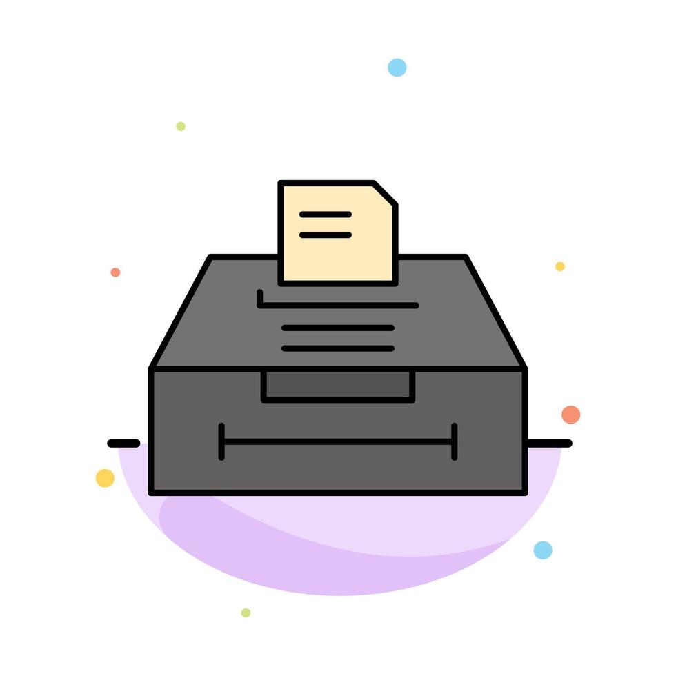 Data Archive Business Information Abstract Flat Color Icon Template vector