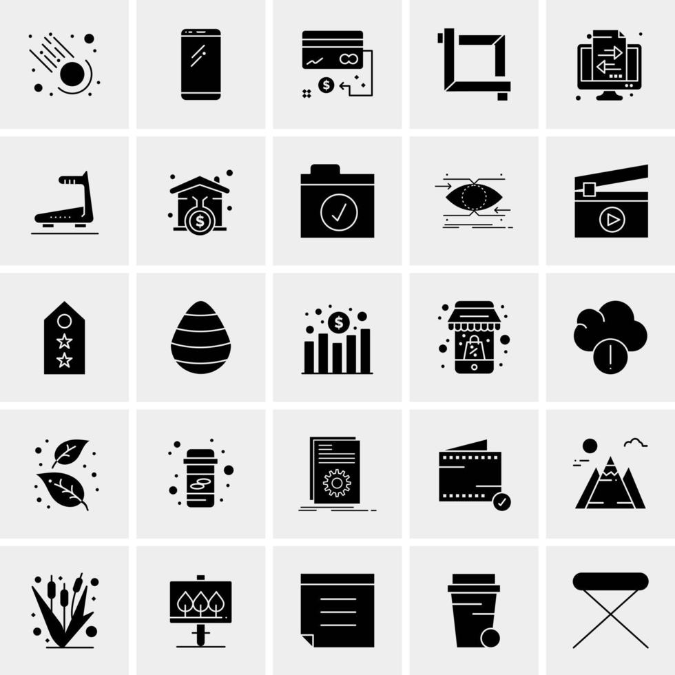 25 iconos de negocios universales vector ilustración de icono creativo para usar en proyectos relacionados con la web y dispositivos móviles