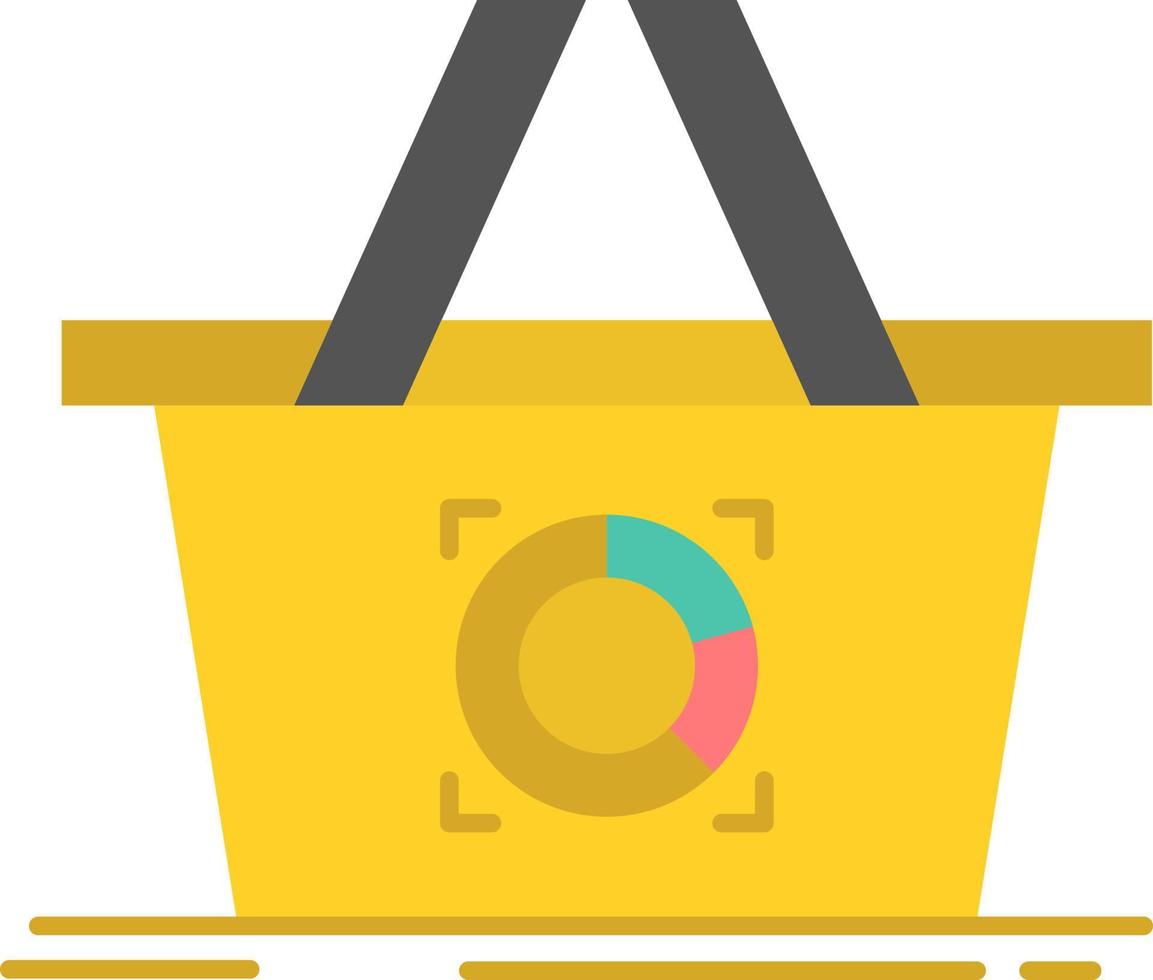 Cart Add To Cart Basket Shopping  Flat Color Icon Vector icon banner Template