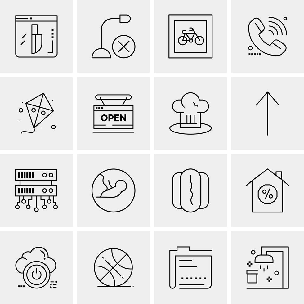 16 Business Universal Icons Vector Creative Icon Illustration to use in web and Mobile Related project