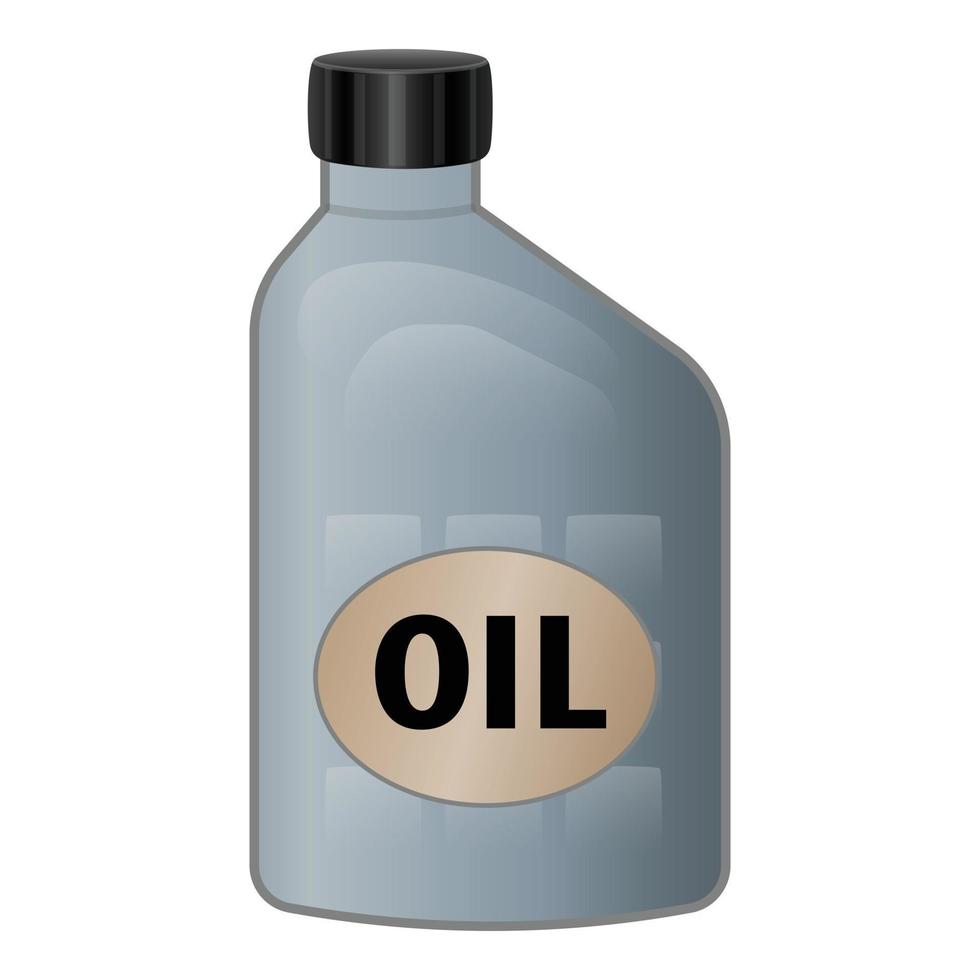 Car oil bottle icon, cartoon style vector