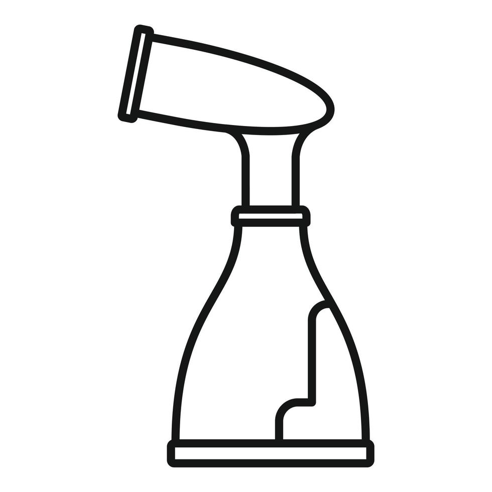 Portable steam cleaner icon, outline style vector