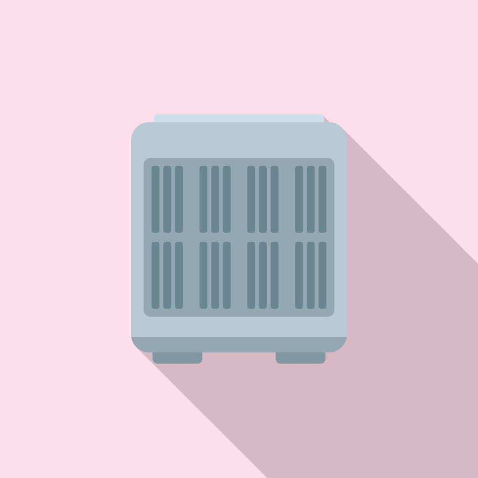 icono de ventilación del piso, estilo plano vector