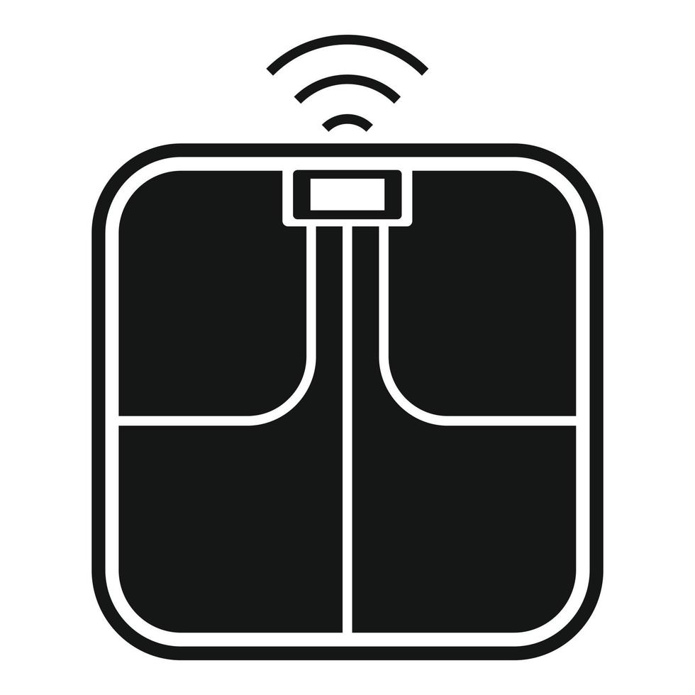 Digital smart scales icon, simple style vector