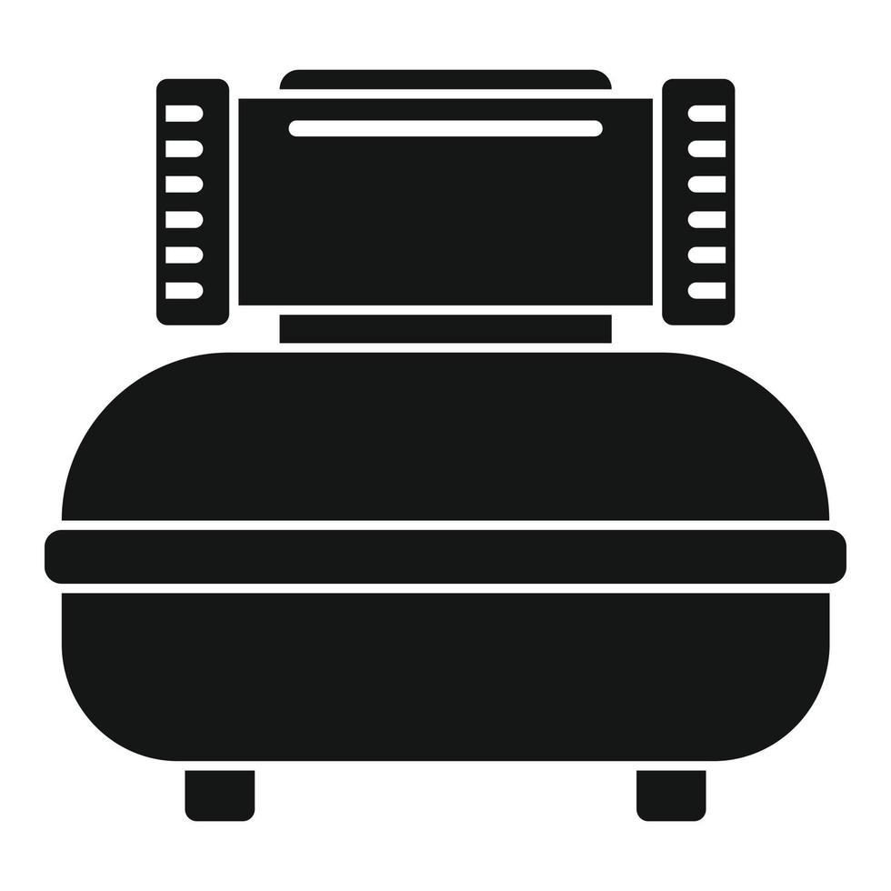 Equipment air compressor icon, simple style vector
