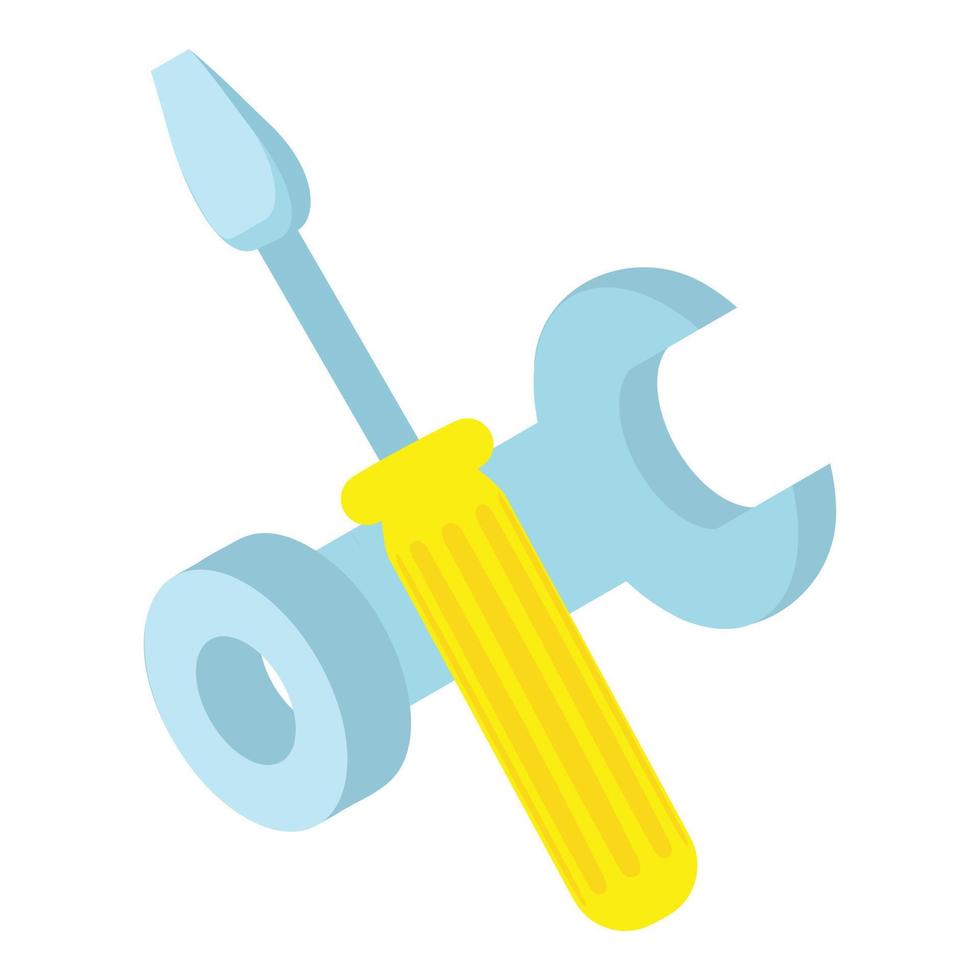 Tools icon, isometric 3d style vector