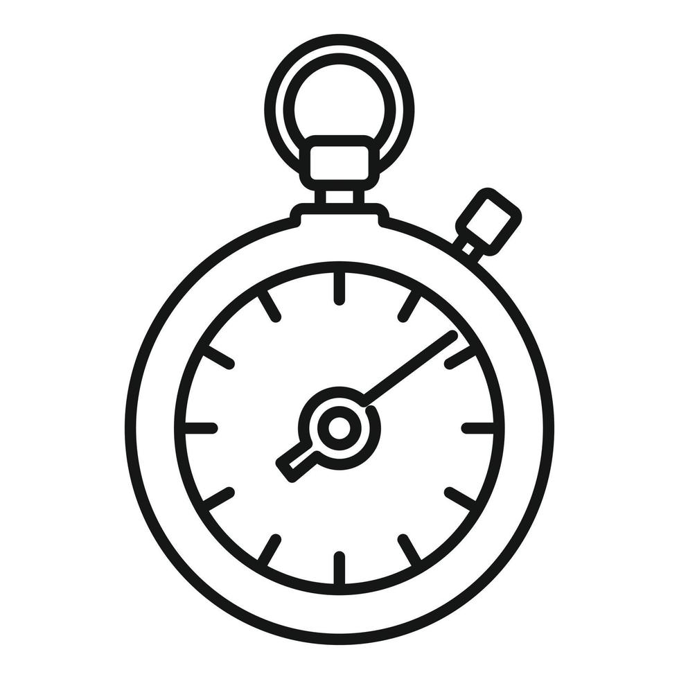 Sport stopwatch icon, outline style vector