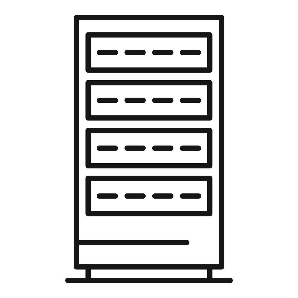 Data server icon, outline style vector