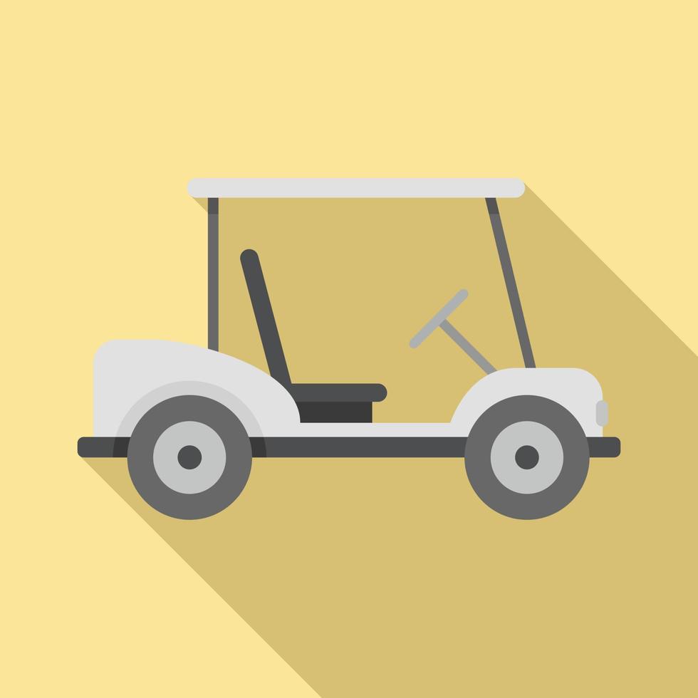 icono de juego de carrito de golf, estilo plano vector