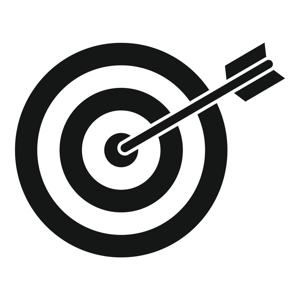 Archer target icon, simple style vector