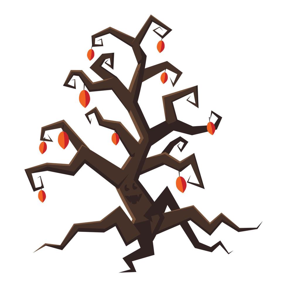 Tree icon, cartoon style vector