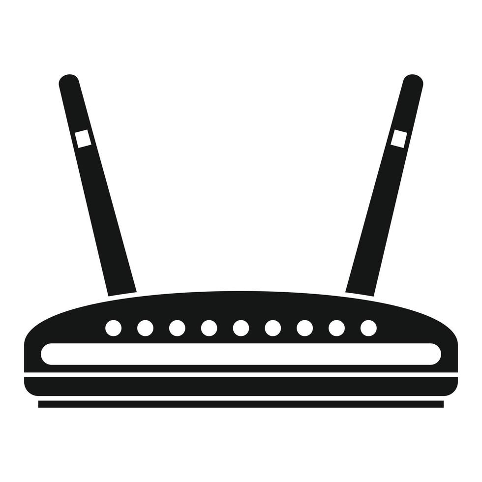 Computer router icon, simple style vector