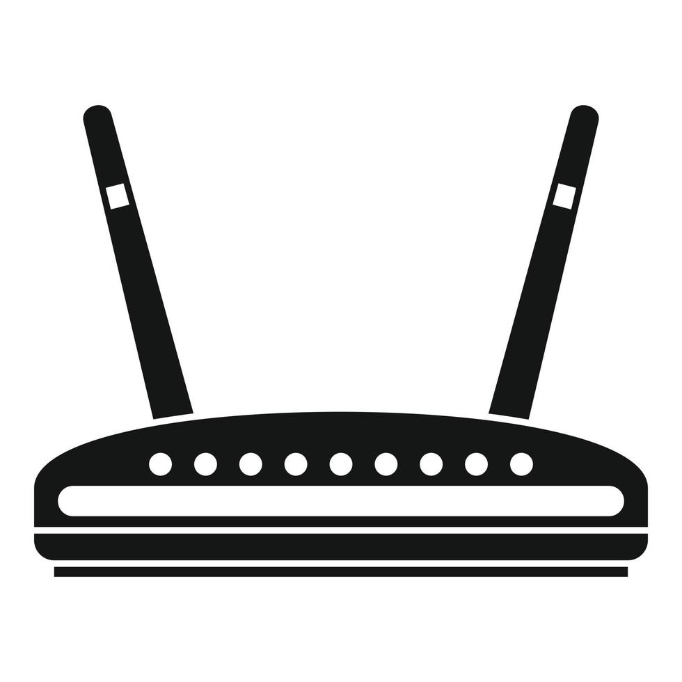 Computer router icon, simple style vector