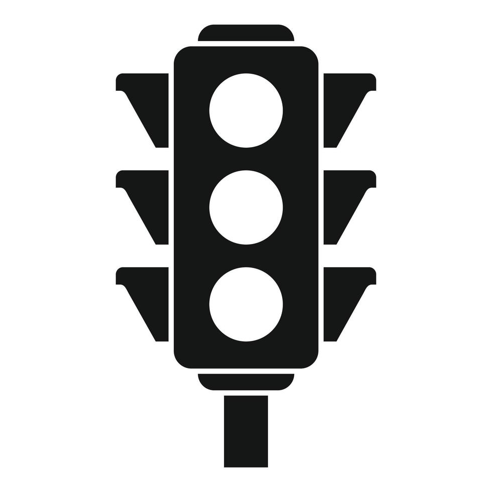 Trafic lights icon, simple style vector