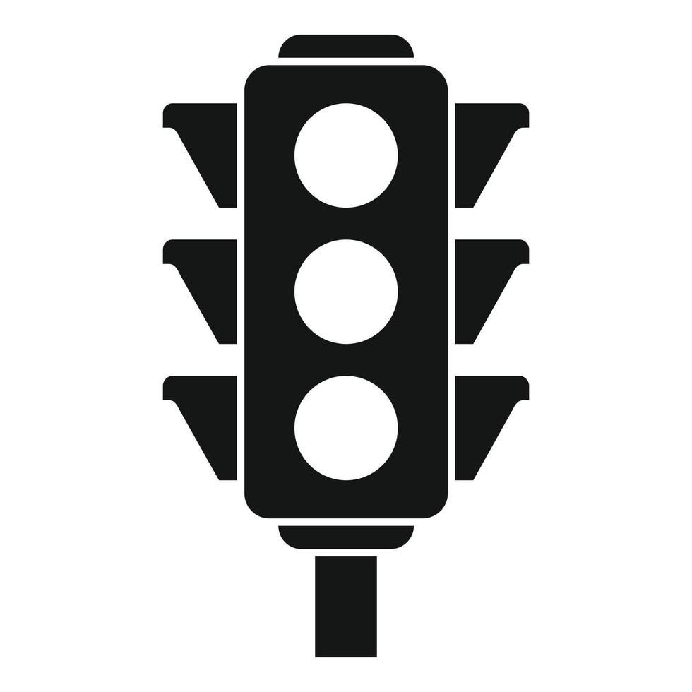 Trafic lights icon, simple style vector