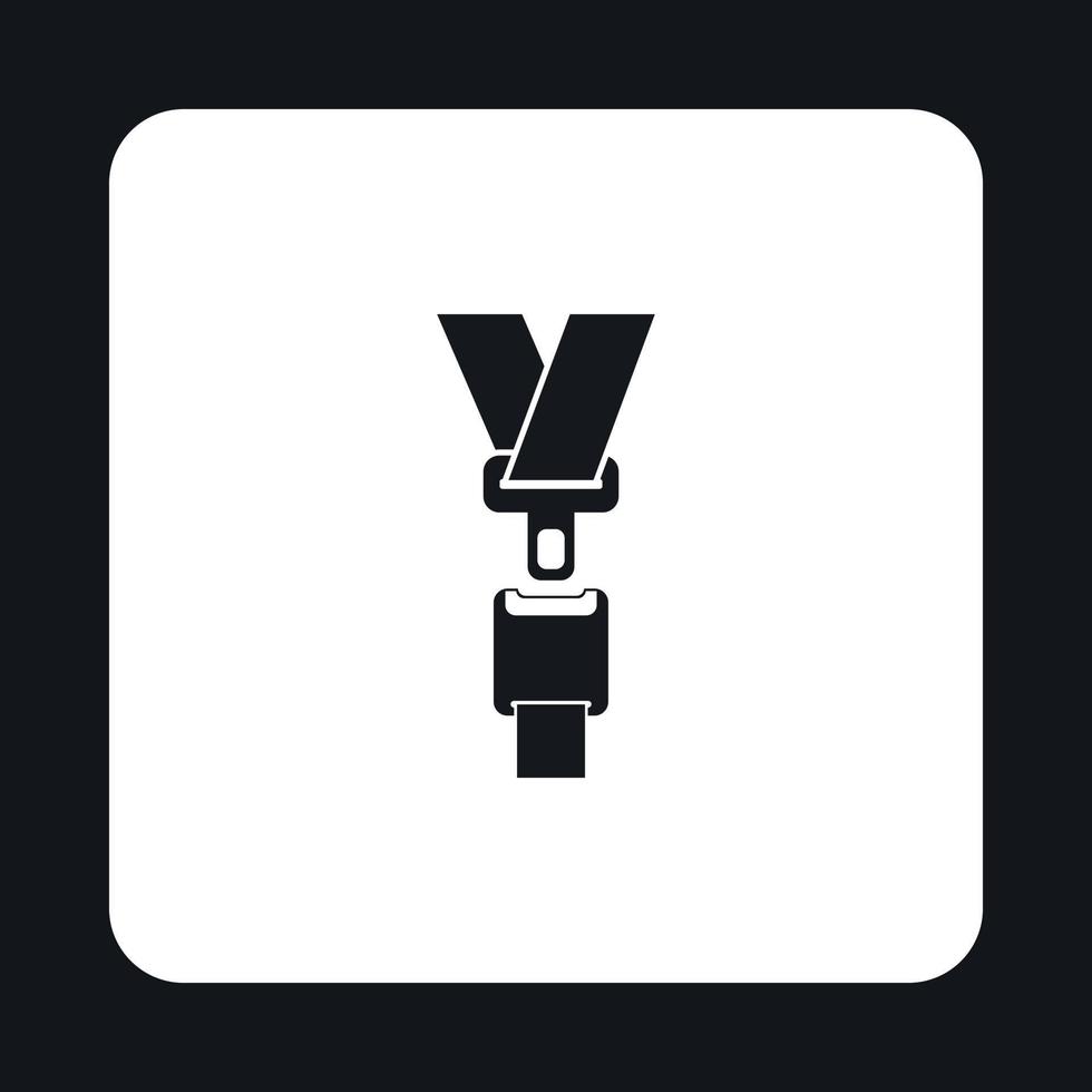 Seat belt icon, simple style vector