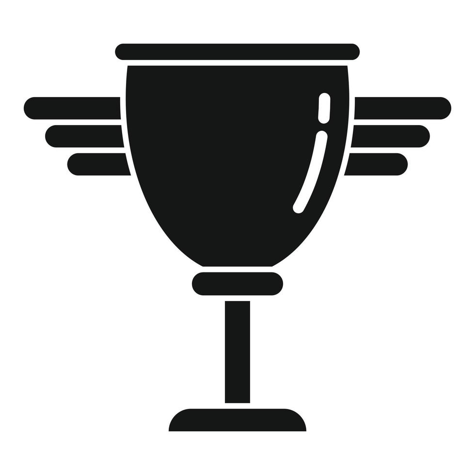 Personal trainer cup icon, simple style vector