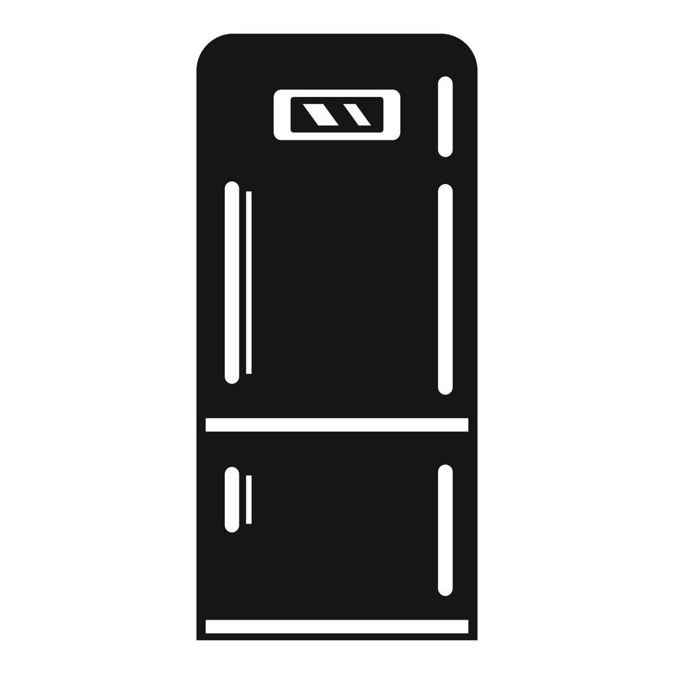Home fridge icon, simple style vector