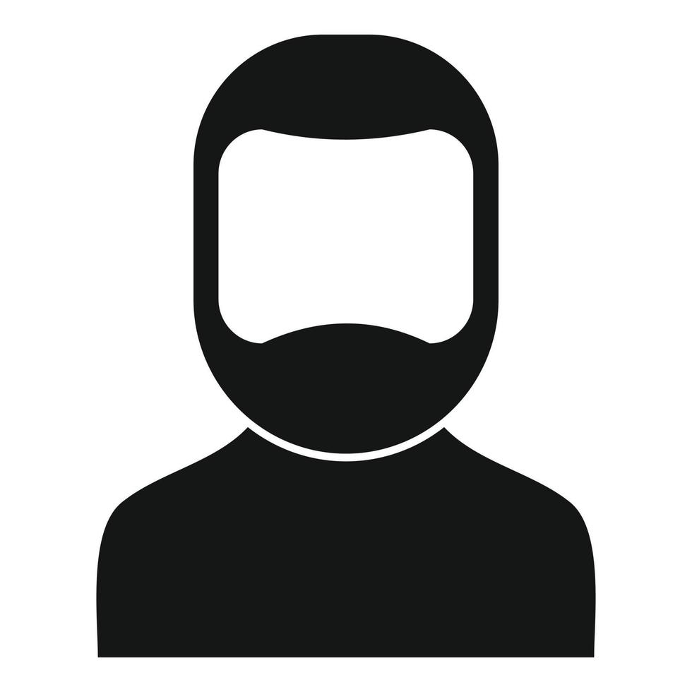 Senior man icon, simple style vector