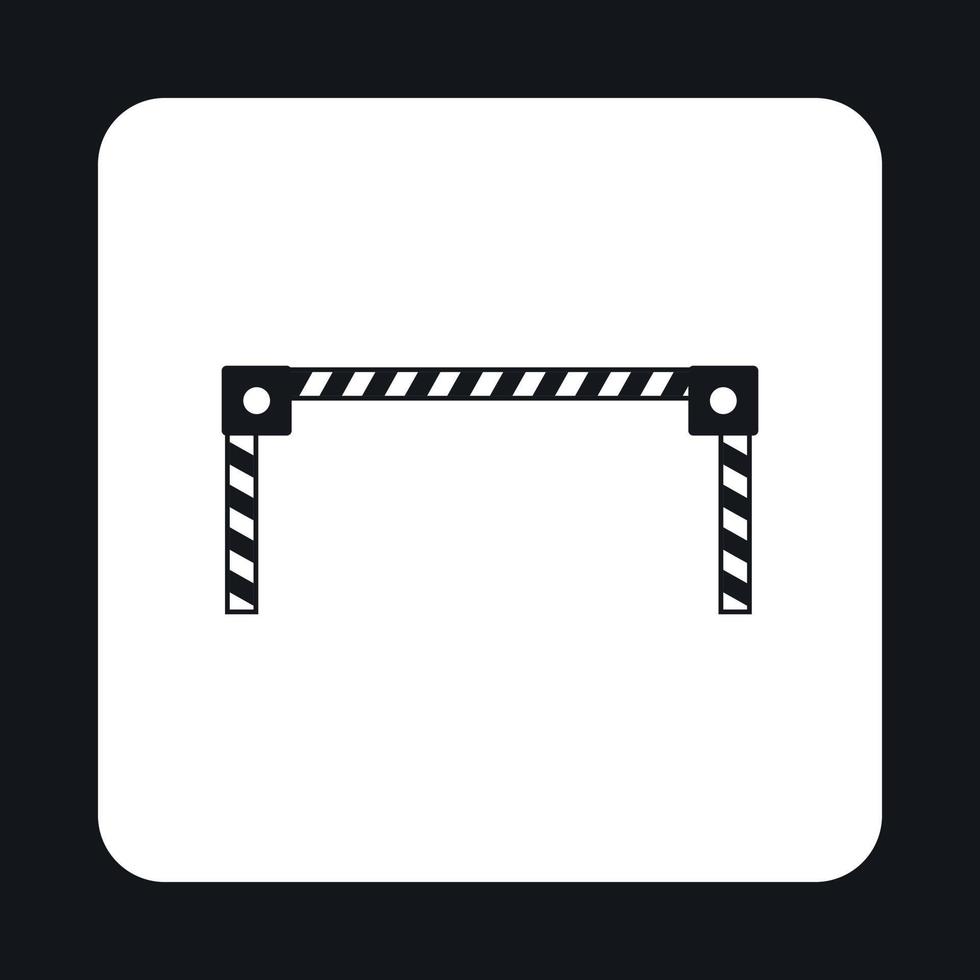 icono de barrera de coche, estilo simple vector