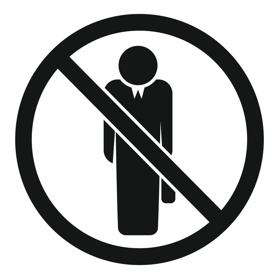 Jobless man icon, simple style vector