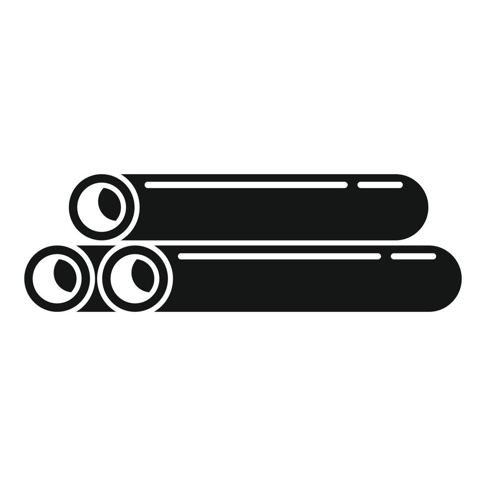Metal pipes icon, simple style vector