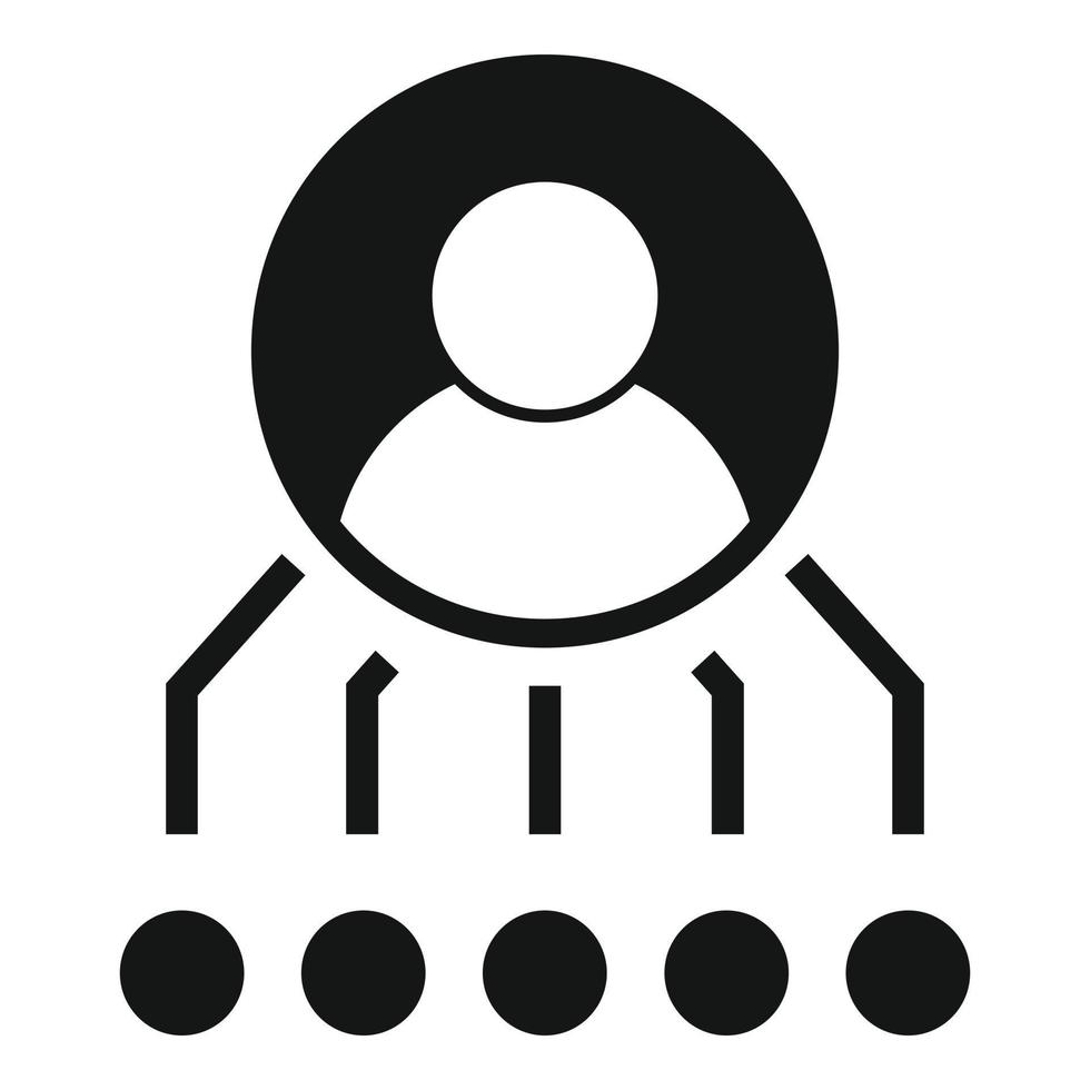 icono de perfil de reestructuración, estilo simple vector