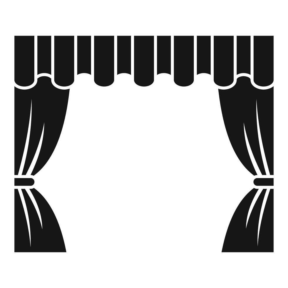 icono de cortina de teatro vector simple. escenario de ópera
