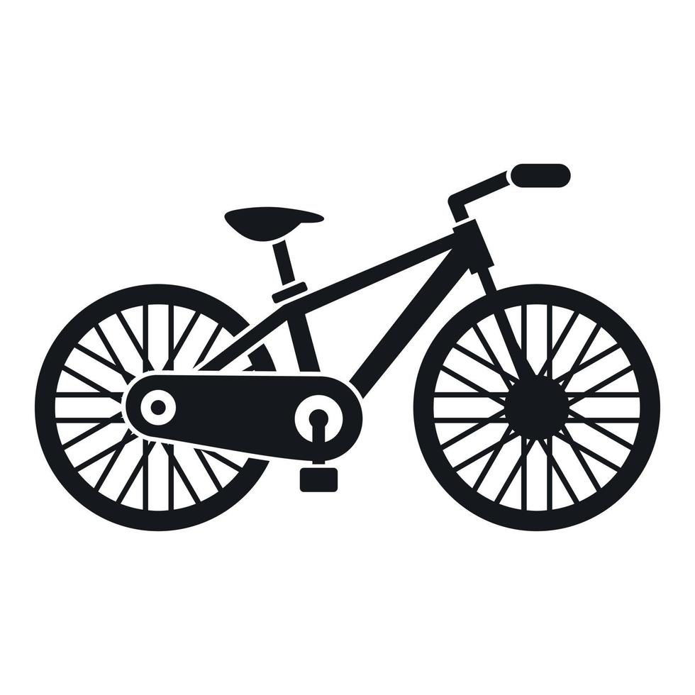 Bicycle icon, simple style vector