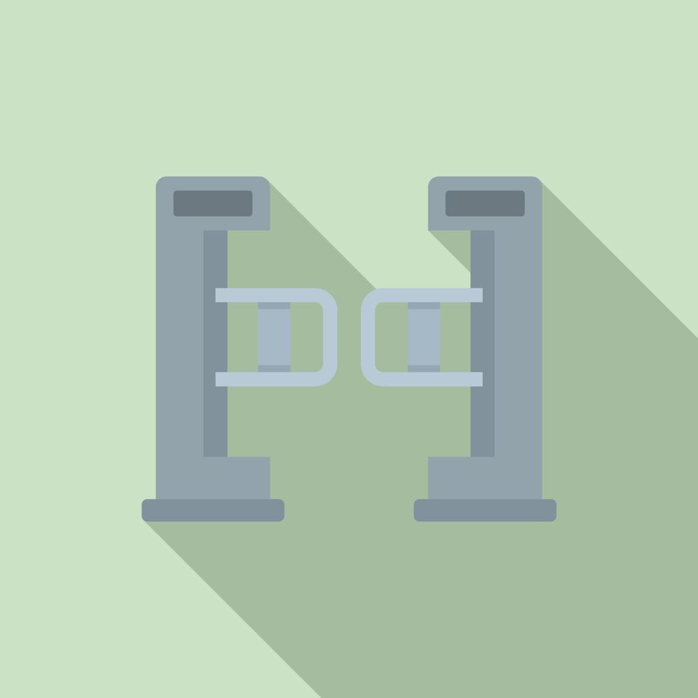 Gate turnstile icon, flat style vector