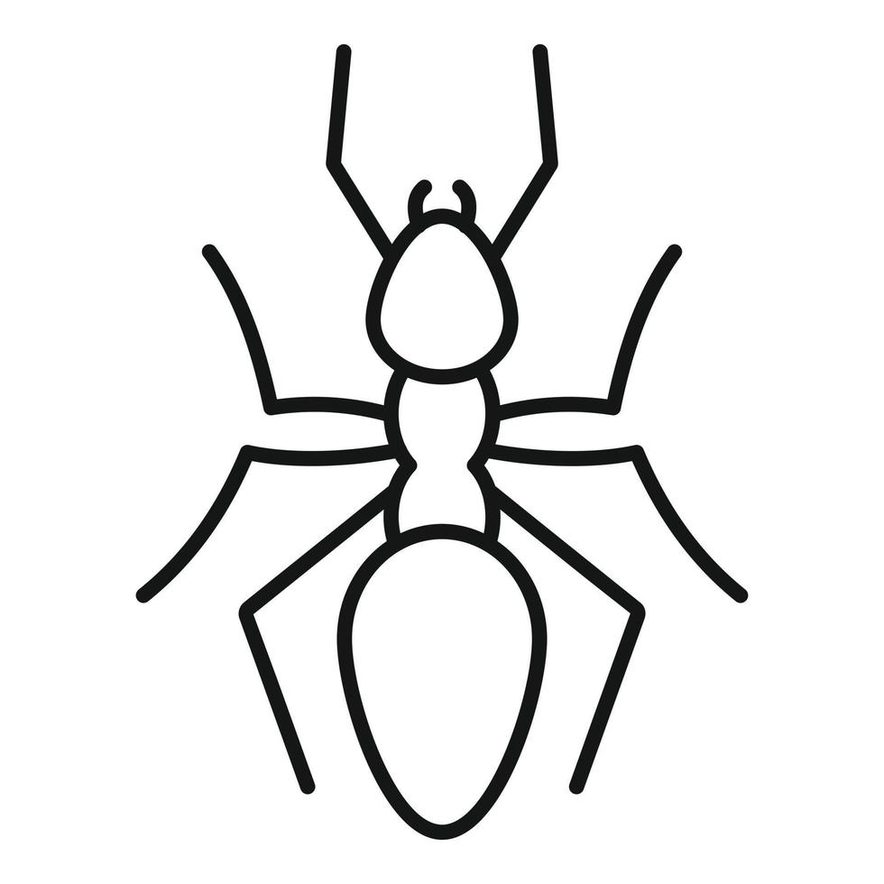 Nature ant icon, outline style vector