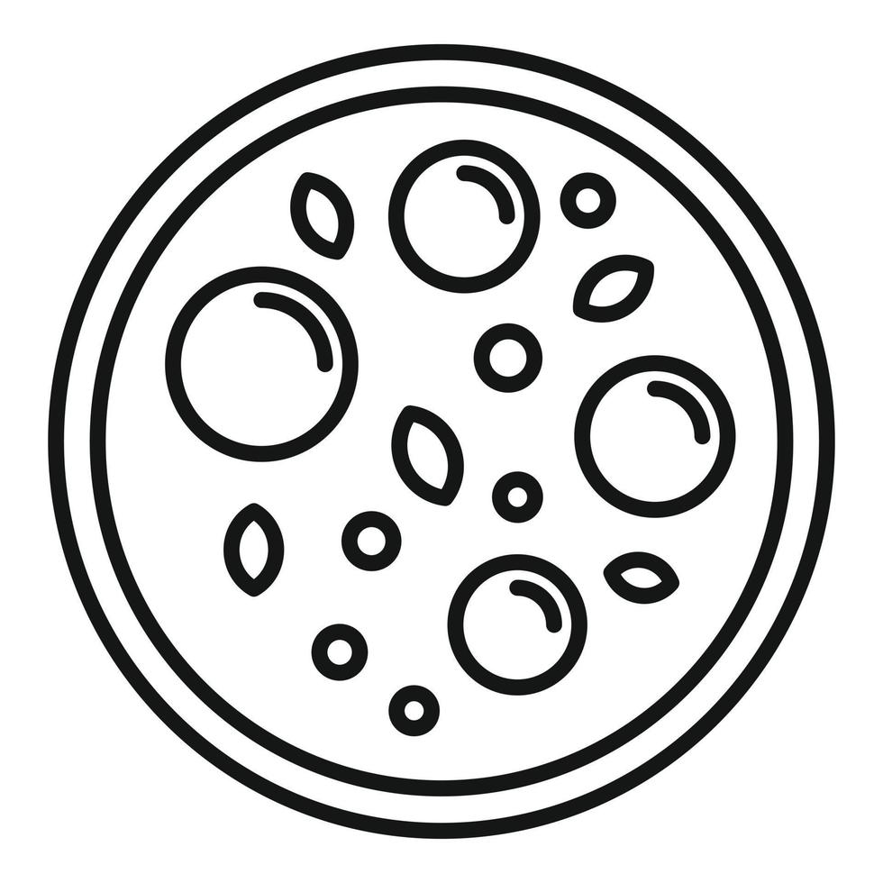 Soup bowl icon, outline style vector