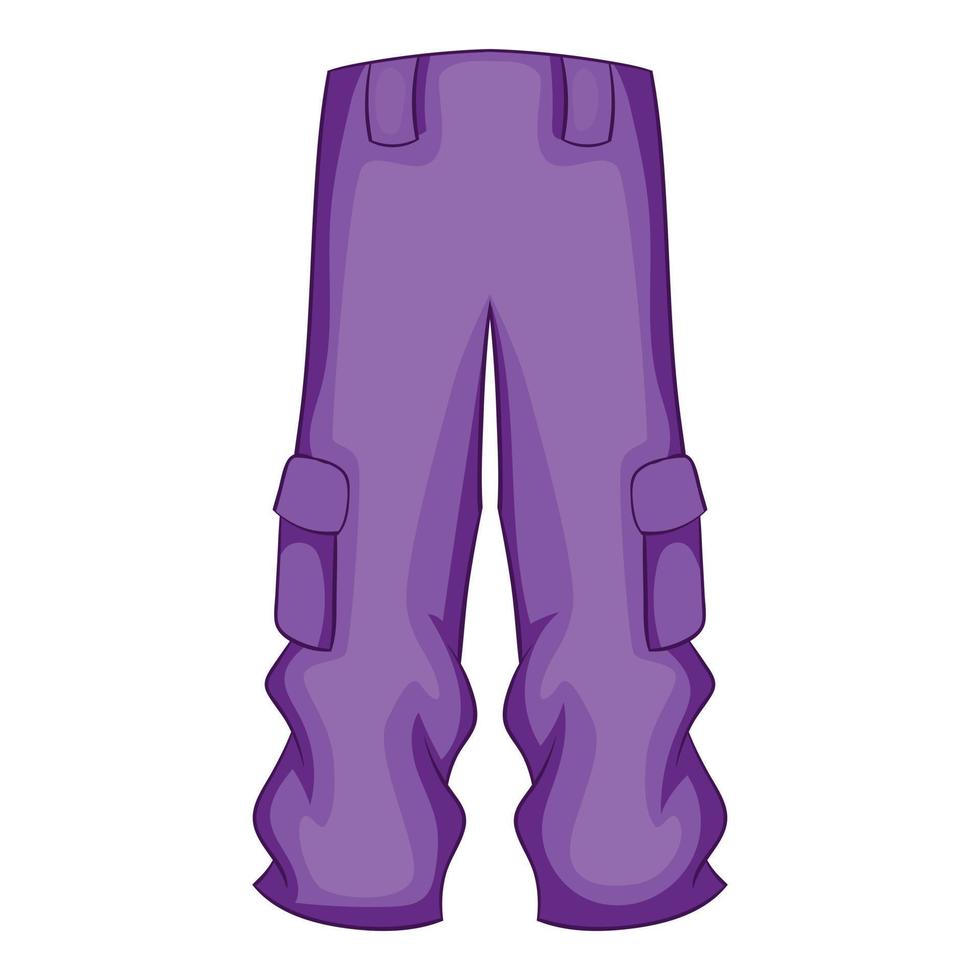 Pants snowboard clothes icon, cartoon style vector