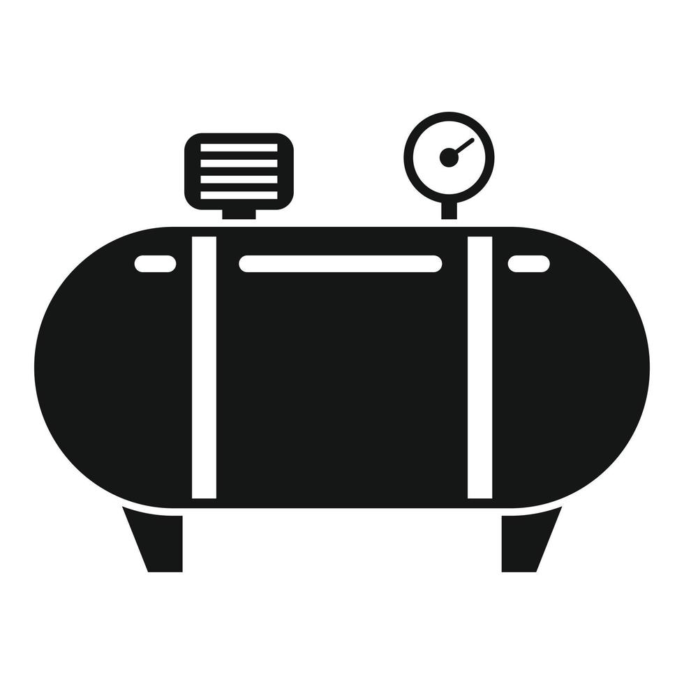 Instrument air compressor icon, simple style vector