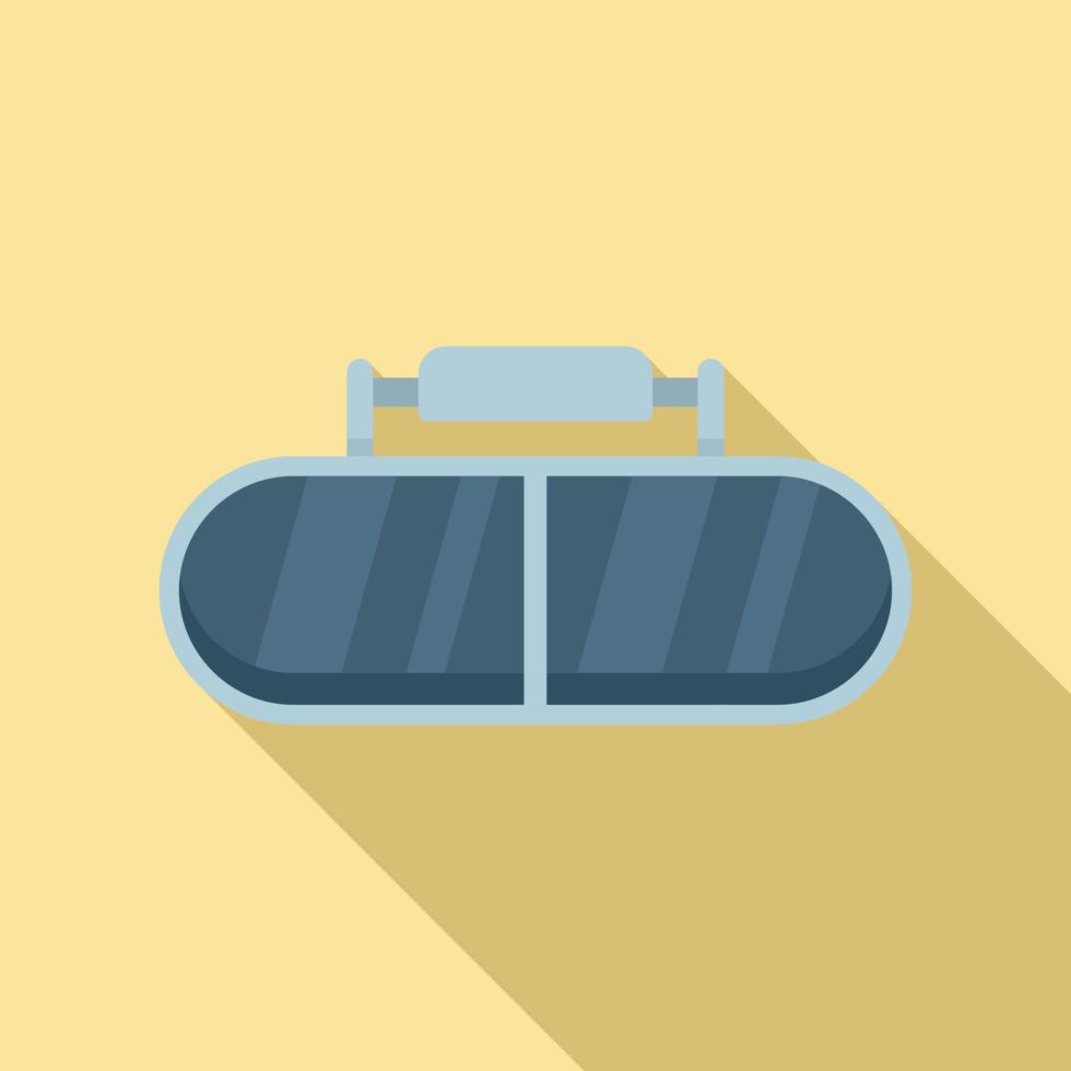 Metallurgy glasses icon, flat style vector