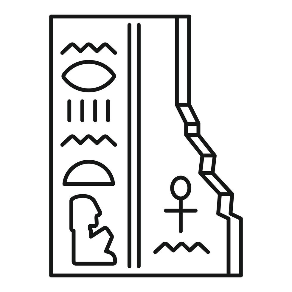Ancient stone table icon, outline style vector